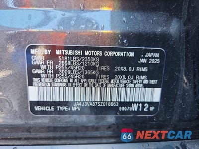 Zdjęcie 14 z 14 samochodu: 2025 MITSUBISHI OUTLANDER SE VIN:JA4J3VA87SZ018663 - miniatura