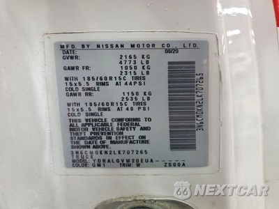 Zdjęcie 13 z 13 samochodu: 2020 NISSAN NV200 SV VIN:3N6CM0KN2LK707265 - miniatura