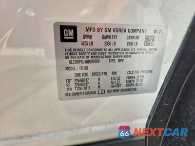 Zdjęcie 12 z 12 samochodu: 2022 CHEVROLET TRAILBLAZER LT VIN:KL79MPSL4NB059329 - miniatura