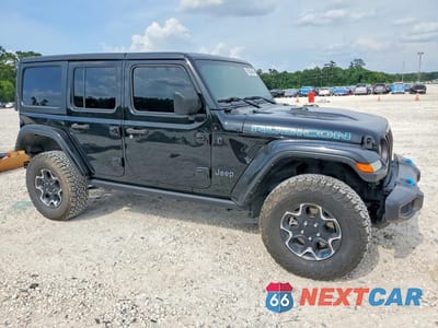 Czwarte zdjęcie samochodu z boku: 2023 JEEP WRANGLER RUBICON 4XE VIN:1C4JJXR6XPW606009 - miniatura