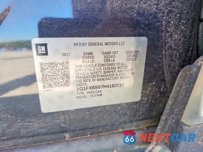 Zdjęcie 12 z 12 samochodu: 2017 CHEVROLET BOLT EV PREMIER VIN:1G1FX6S07H4182010 - miniatura