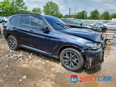 Czwarte zdjęcie samochodu z boku: 2022 BMW X3 XDRIVE30I VIN:5UX53DP07N9M46545 - miniatura