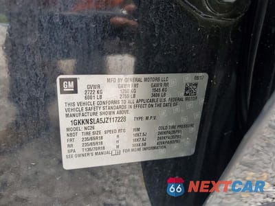 Zdjęcie 14 z 14 samochodu: 2018 GMC ACADIA SLE VIN:1GKKNSLA5JZ117228 - miniatura