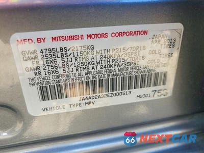 Zdjęcie 12 z 12 samochodu: 2014 MITSUBISHI OUTLANDER ES VIN:JA4AD2A32EZ000513 - miniatura
