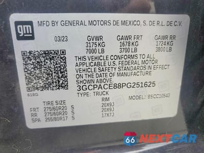 Zdjęcie 12 z 12 samochodu: 2023 CHEVROLET SILVERADO C1500 LT VIN:3GCPACE88PG251625 - miniatura