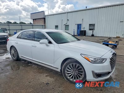 Czwarte zdjęcie samochodu z boku: 2018 GENESIS G90 PREMIUM VIN:KMHG34JA9JU040149 - miniatura