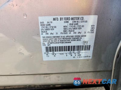 Zdjęcie 13 z 13 samochodu: 2019 FORD EDGE TITANIUM VIN:2FMPK3K97KBC06449 - miniatura
