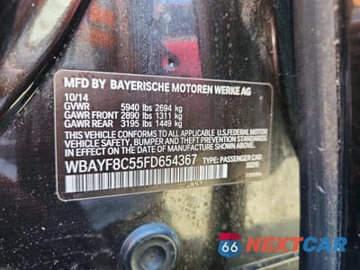 Zdjęcie 12 z 12 samochodu: 2015 BMW 750 LXI VIN:WBAYF8C55FD654367 - miniatura