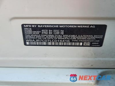 Zdjęcie 12 z 12 samochodu: 2020 BMW 530 XI VIN:WBAJR7C07LCD16416 - miniatura
