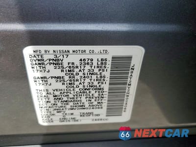 Zdjęcie 13 z 13 samochodu: 2017 NISSAN ROGUE SV VIN:JN8AT2MV2HW024066 - miniatura