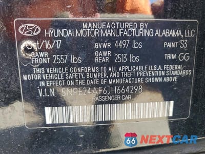 Zdjęcie 12 z 12 samochodu: 2018 HYUNDAI SONATA SE VIN:5NPE24AF6JH664298 - miniatura
