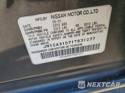 Zdjęcie 12 z 12 samochodu: 2001 NISSAN MAXIMA GXE VIN:JN1CA31D71T631277 - miniatura