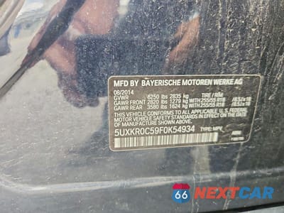 Zdjęcie 12 z 12 samochodu: 2015 BMW X5 XDRIVE35I VIN:5UXKR0C59F0K54934 - miniatura