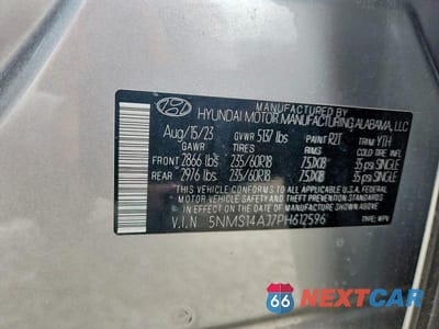 Zdjęcie 13 z 13 samochodu: 2023 HYUNDAI SANTA FE SE VIN:5NMS14AJ7PH612596 - miniatura