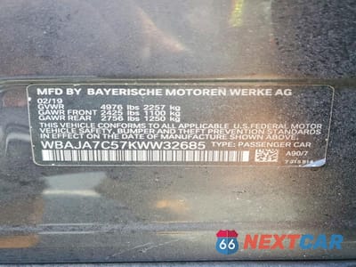 Zdjęcie 12 z 12 samochodu: 2019 BMW 530 XI VIN:WBAJA7C57KWW32685 - miniatura