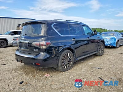 Trzecie zdjęcie samochodu z tyłu: 2016 INFINITI QX80 LIMITED VIN:JN8AZ2NE5G9121076 - miniatura