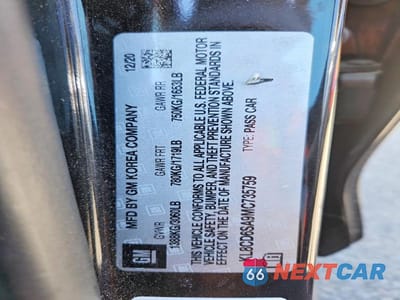 Zdjęcie 12 z 12 samochodu: 2021 CHEVROLET SPARK 1LT VIN:KL8CD6SA9MC735759 - miniatura