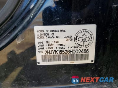 Zdjęcie 12 z 12 samochodu: 2006 HONDA RIDGELINE RTL VIN:2HJYK16526H002466 - miniatura