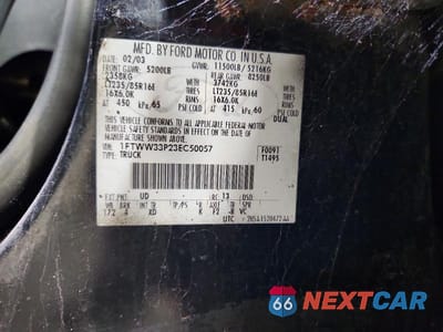 Zdjęcie 12 z 12 samochodu: 2003 FORD F350 SUPER DUTY VIN:1FTWW33P23EC50057 - miniatura