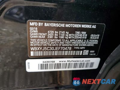 Zdjęcie 12 z 12 samochodu: 2018 BMW X2 XDRIVE28I VIN:WBXYJ5C30JEF70478 - miniatura