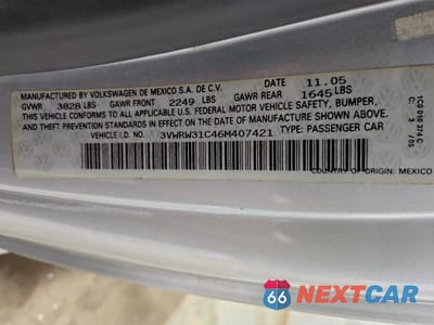 Zdjęcie 12 z 12 samochodu: 2006 VOLKSWAGEN NEW BEETLE 2.5L OPTION PACKAGE 1 VIN:3VWRW31C46M407421 - miniatura