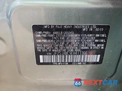 Zdjęcie 14 z 14 samochodu: 2014 SUBARU FORESTER 2.5I TOURING VIN:JF2SJAMC9EH413366 - miniatura