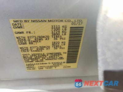 Zdjęcie 12 z 12 samochodu: 2017 NISSAN TITAN PLATINUM RESERVE VIN:1N6AA1E58HN530028 - miniatura