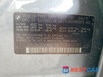 Zdjęcie 13 z 13 samochodu: 2012 BMW X5 XDRIVE35I VIN:5UXZV4C51CL745591 - miniatura