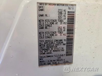 Zdjęcie 13 z 13 samochodu: 2016 INFINITI QX60 BASE VIN:5N1AL0MMXGC515987 - miniatura