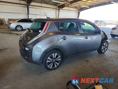 Trzecie zdjęcie samochodu z tyłu: 2015 NISSAN LEAF SV VIN:1N4AZ0CP8FC312521 - miniatura