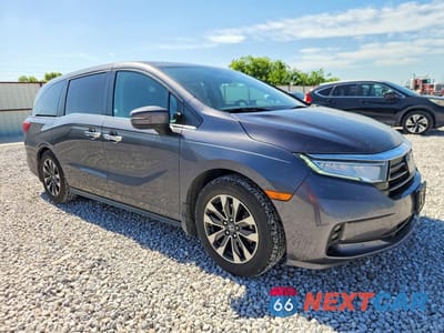 Czwarte zdjęcie samochodu z boku: 2021 HONDA ODYSSEY EXL VIN:5FNRL6H77MB025570 - miniatura