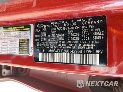 Zdjęcie 13 z 13 samochodu: 2016 HYUNDAI SANTA FE SE VIN:KM8SMDHF2GU142958 - miniatura