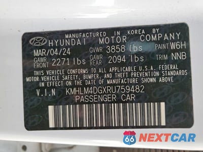 Zdjęcie 12 z 12 samochodu: 2024 HYUNDAI ELANTRA SEL VIN:KMHLM4DGXRU759482 - miniatura