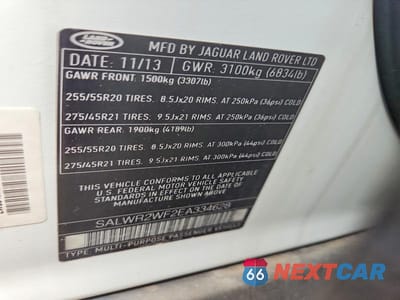 Zdjęcie 12 z 12 samochodu: 2014 LAND ROVER RANGE ROVER SPORT HSE VIN:SALWR2WF2EA334628 - miniatura