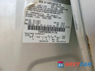Zdjęcie 12 z 12 samochodu: 2008 FORD TAURUS SEL VIN:1FAHP24W28G141136 - miniatura