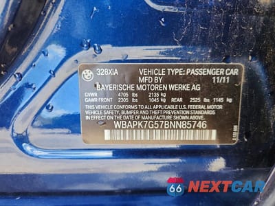 Zdjęcie 12 z 12 samochodu: 2011 BMW 328 XI VIN:WBAPK7G57BNN85746 - miniatura