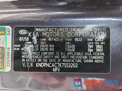 Zdjęcie 14 z 14 samochodu: 2019 KIA SPORTAGE EX VIN:KNDPNCAC7K7553202 - miniatura