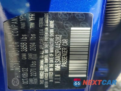 Zdjęcie 12 z 12 samochodu: 2023 HYUNDAI ELANTRA SEL VIN:KMHLS4AG3PU445082 - miniatura