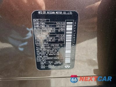Zdjęcie 13 z 13 samochodu: 2019 INFINITI QX50 ESSENTIAL VIN:3PCAJ5M39KF100475 - miniatura