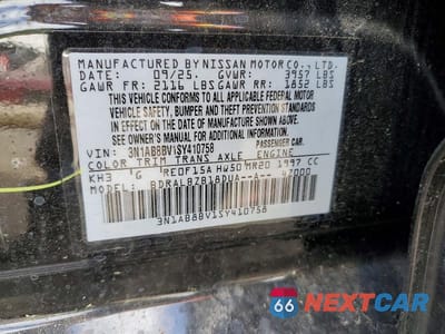 Zdjęcie 12 z 12 samochodu: 2025 NISSAN SENTRA S VIN:3N1AB8BV1SY410758 - miniatura