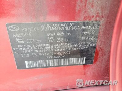 Zdjęcie 12 z 12 samochodu: 2017 HYUNDAI SONATA SE VIN:5NPE24AF7HH571994 - miniatura