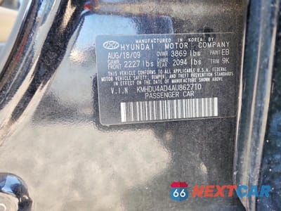 Zdjęcie 12 z 12 samochodu: 2010 HYUNDAI ELANTRA GLS VIN:KMHDU4AD4AU862710 - miniatura