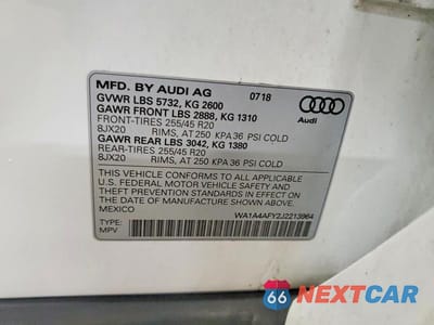Zdjęcie 13 z 13 samochodu: 2018 AUDI SQ5 PREMIUM PLUS VIN:WA1A4AFY2J2213964 - miniatura
