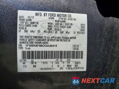 Zdjęcie 13 z 13 samochodu: 2013 FORD EXPLORER LIMITED VIN:1FM5K8F88DGA26415 - miniatura