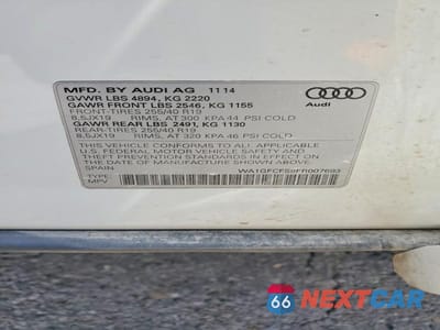 Zdjęcie 13 z 13 samochodu: 2015 AUDI Q3 VIN:WA1GFCFS5FR007693 - miniatura