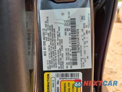 Zdjęcie 12 z 12 samochodu: 2016 FORD FUSION SE HYBRID VIN:3FA6P0LU1GR195076 - miniatura