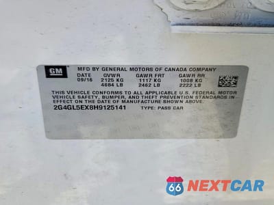 Zdjęcie 12 z 12 samochodu: 2017 BUICK REGAL SPORT TOURING VIN:2G4GL5EX8H9125141 - miniatura