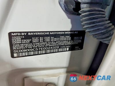 Zdjęcie 13 z 13 samochodu: 2014 BMW X3 XDRIVE28I VIN:5UXWX9C57E0D24329 - miniatura