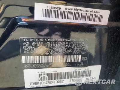 Zdjęcie 12 z 12 samochodu: 2010 LEXUS ES 350 VIN:JTHBK1EG7A2413052 - miniatura