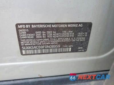 Zdjęcie 13 z 13 samochodu: 2015 BMW X5 XDRIVE35D VIN:5UXKS4C59F0N08959 - miniatura